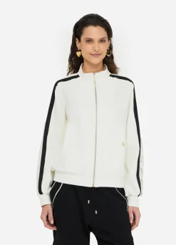 Liu Jo Sudadera de algodón con encaje-Mujer Sudaderas|Ropa Deportiva