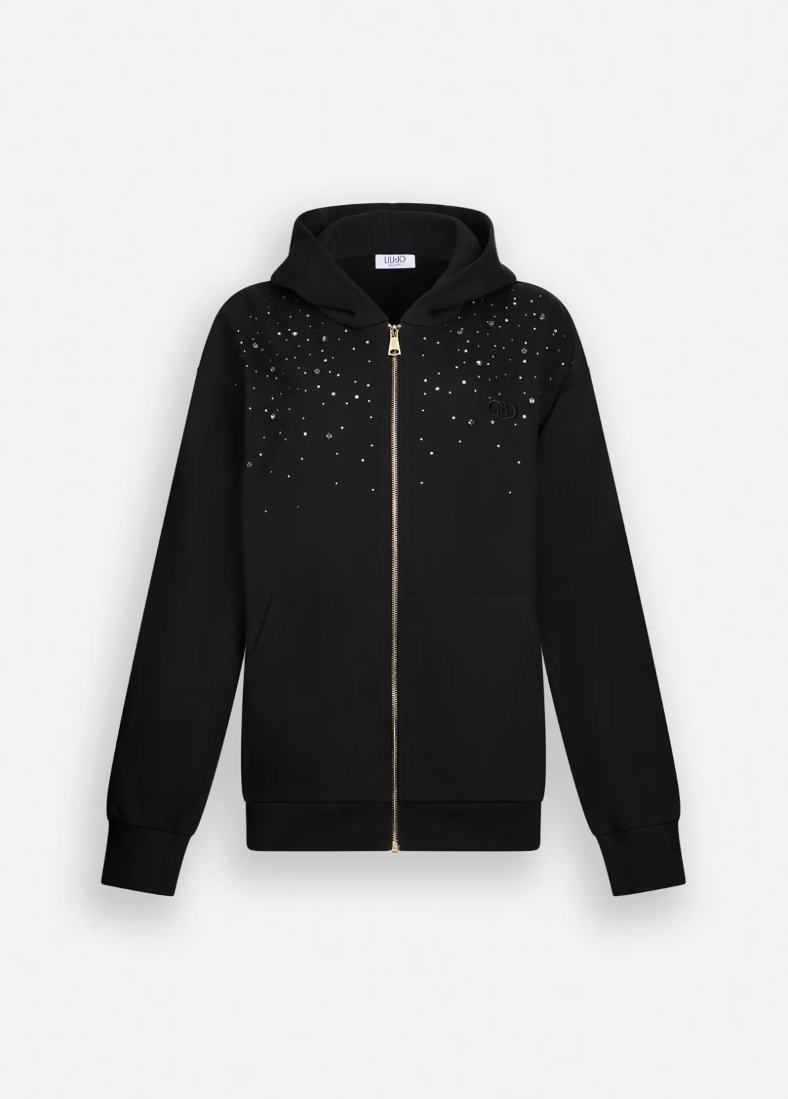 Liu Jo Sudadera de algodón con strass-Mujer Sudaderas