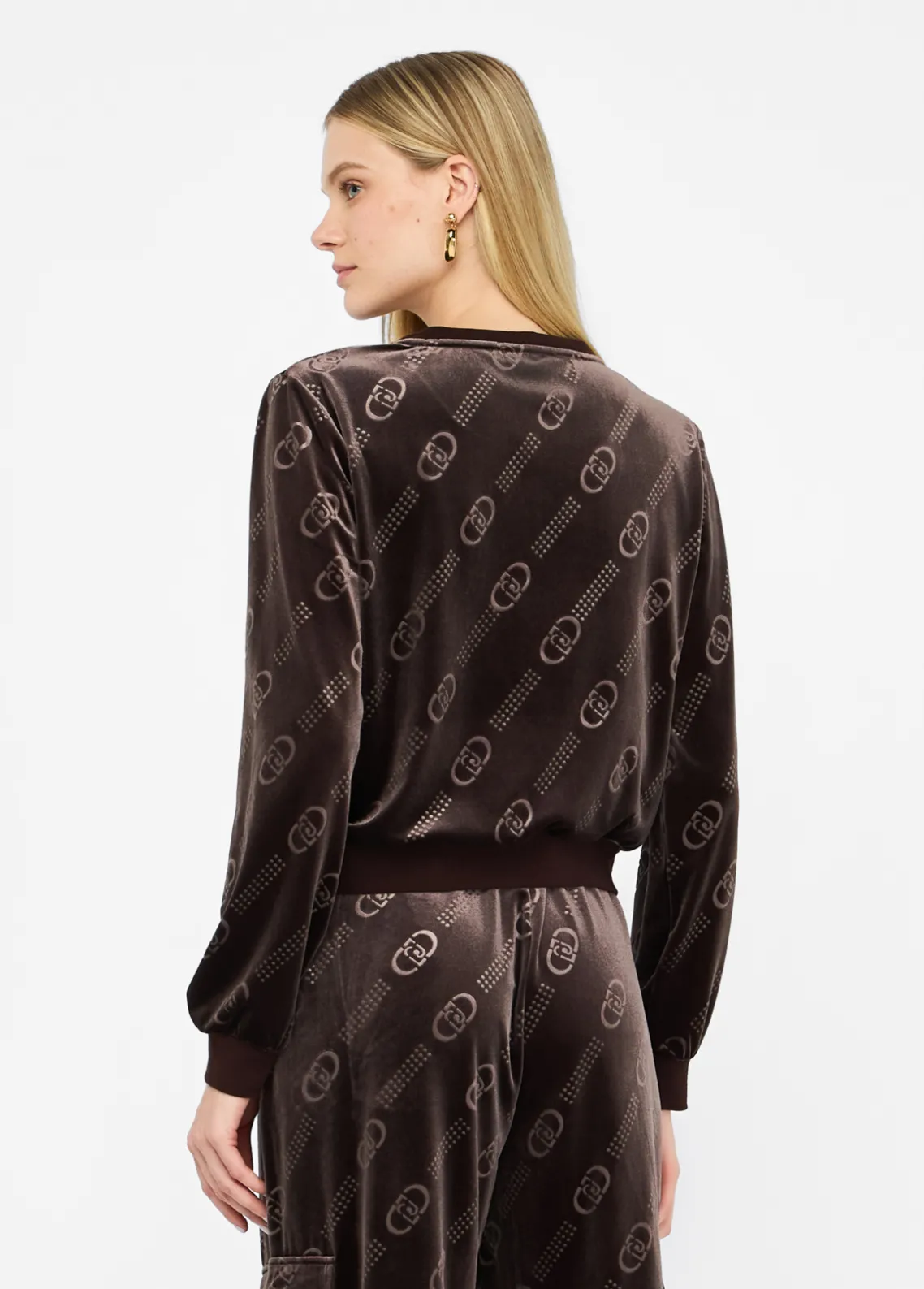 Liu Jo Sudadera de chenilla con logotipo-Mujer Ropa Deportiva