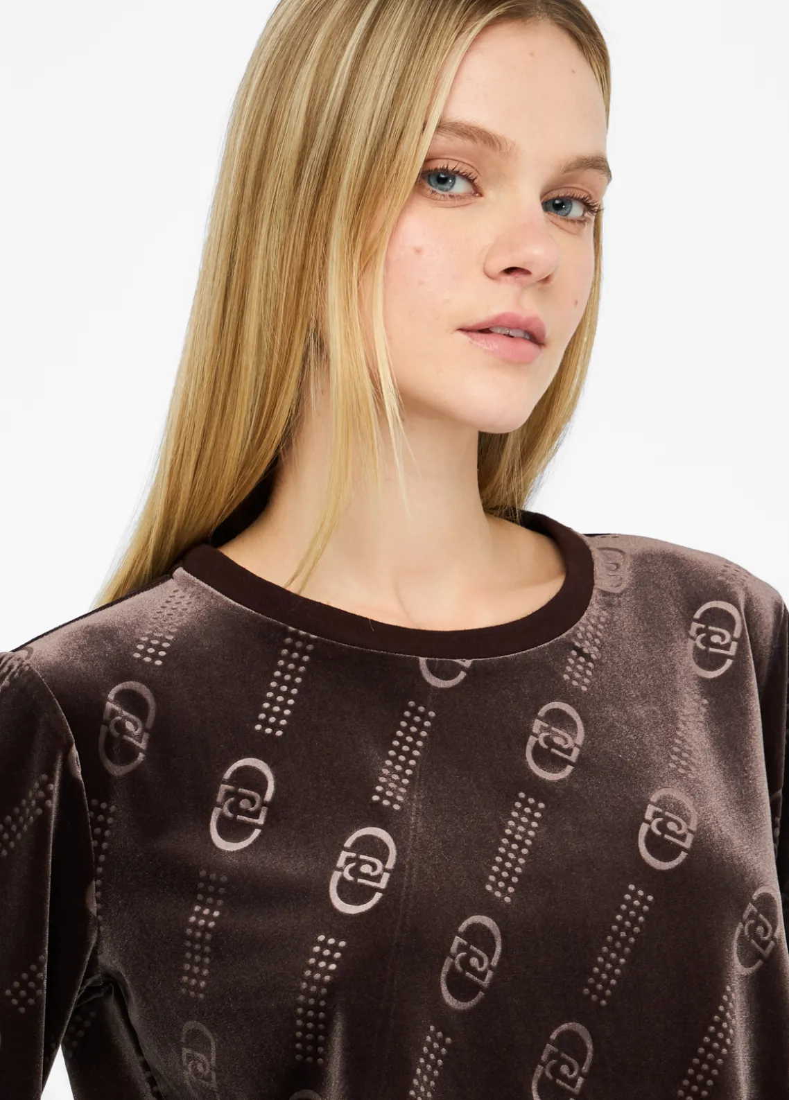 Liu Jo Sudadera de chenilla con logotipo-Mujer Ropa Deportiva