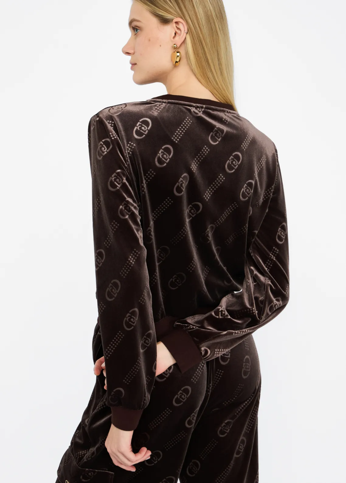 Liu Jo Sudadera de chenilla con logotipo-Mujer Ropa Deportiva