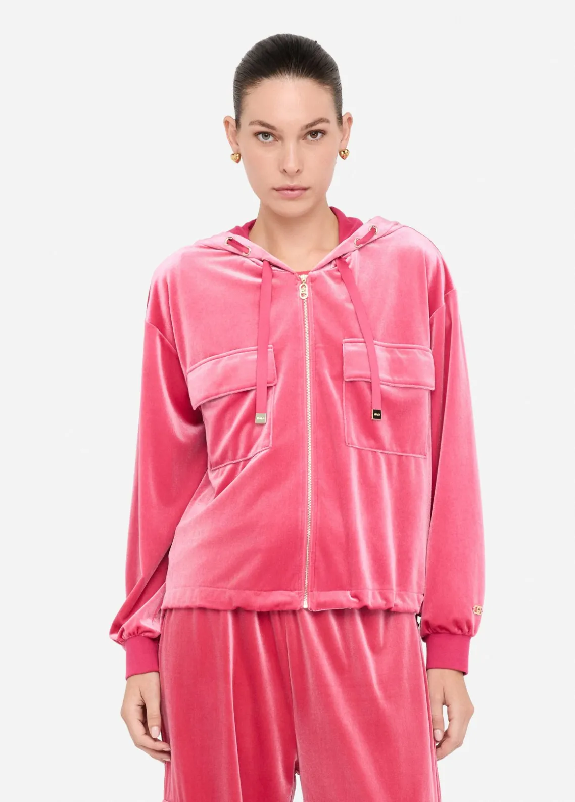 Liu Jo Sudadera de chenilla con capucha-Mujer Sudaderas|Ropa Deportiva
