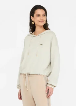 Liu Jo Sudadera de lurex® con capucha-Mujer Sudaderas|Ropa Deportiva