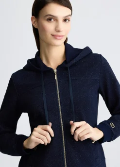 Liu Jo Sudadera de lurex® con cremallera-Mujer Sudaderas|Ropa Deportiva