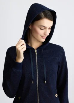 Liu Jo Sudadera de lurex® con cremallera-Mujer Sudaderas|Ropa Deportiva