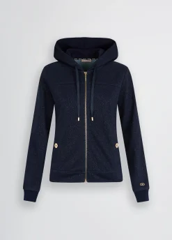 Liu Jo Sudadera de lurex® con cremallera-Mujer Sudaderas|Ropa Deportiva