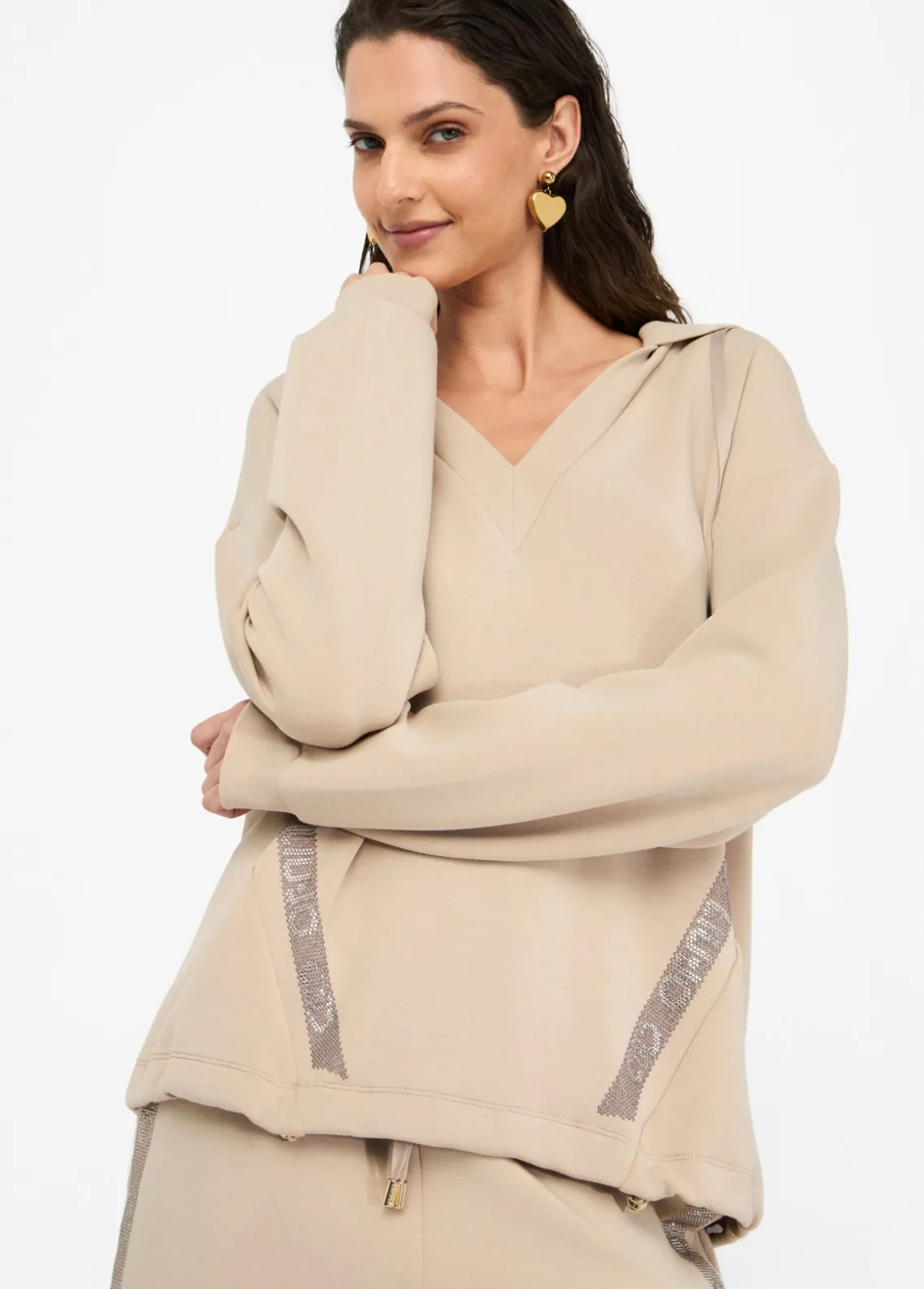 Liu Jo Sudadera de neopreno con capucha-Mujer Sudaderas|Ropa Deportiva