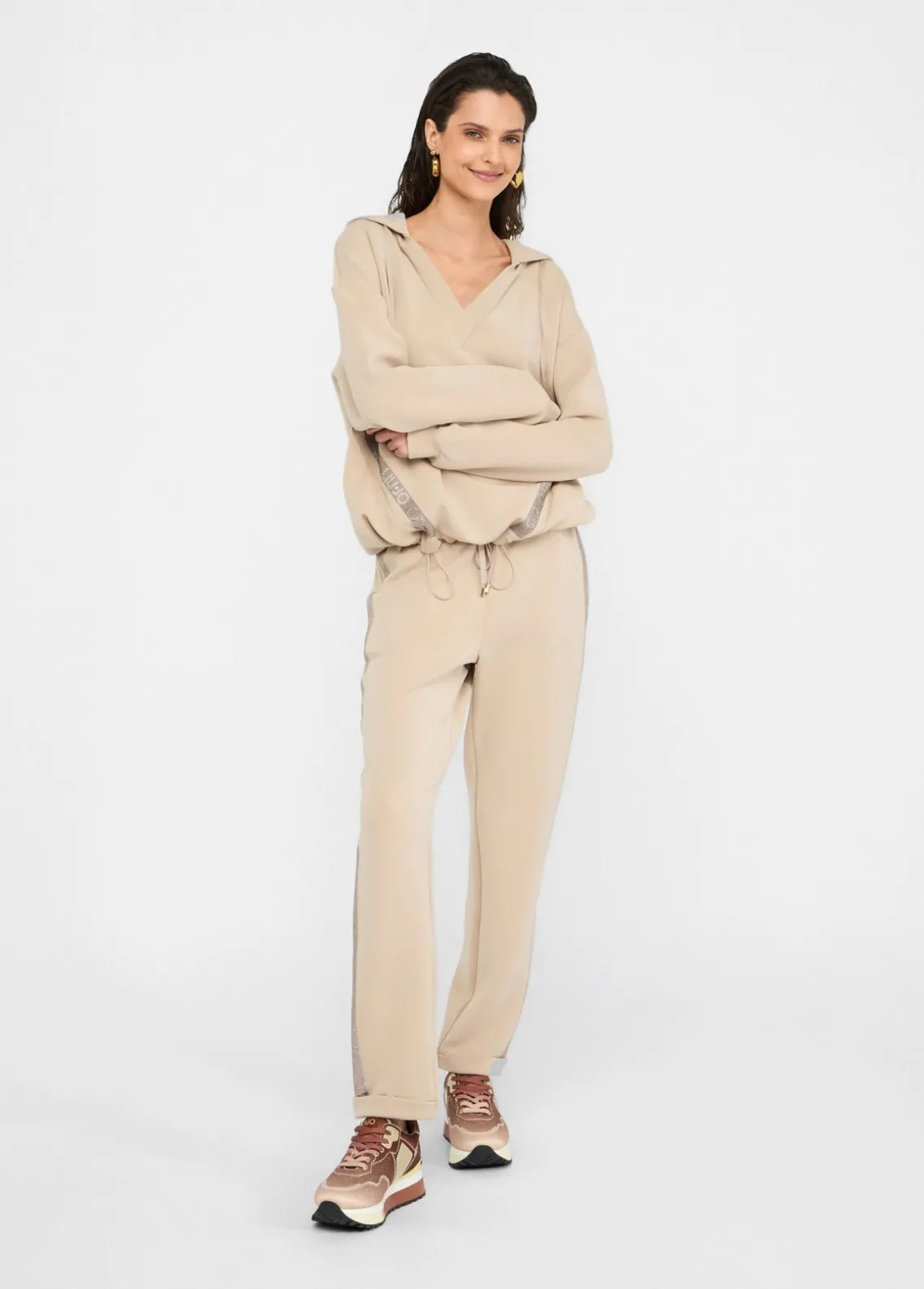 Liu Jo Sudadera de neopreno con capucha-Mujer Sudaderas|Ropa Deportiva