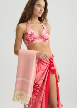 Liu Jo Toalla de playa de algodón jacquard-Mujer Otros Complementos|Moda Baño