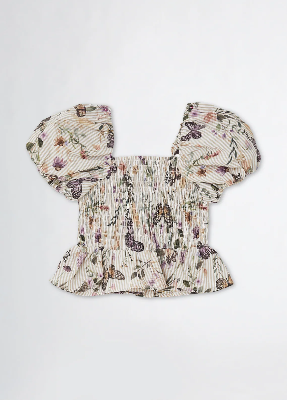 Liu Jo Top a rayas con estampado- Camisetas