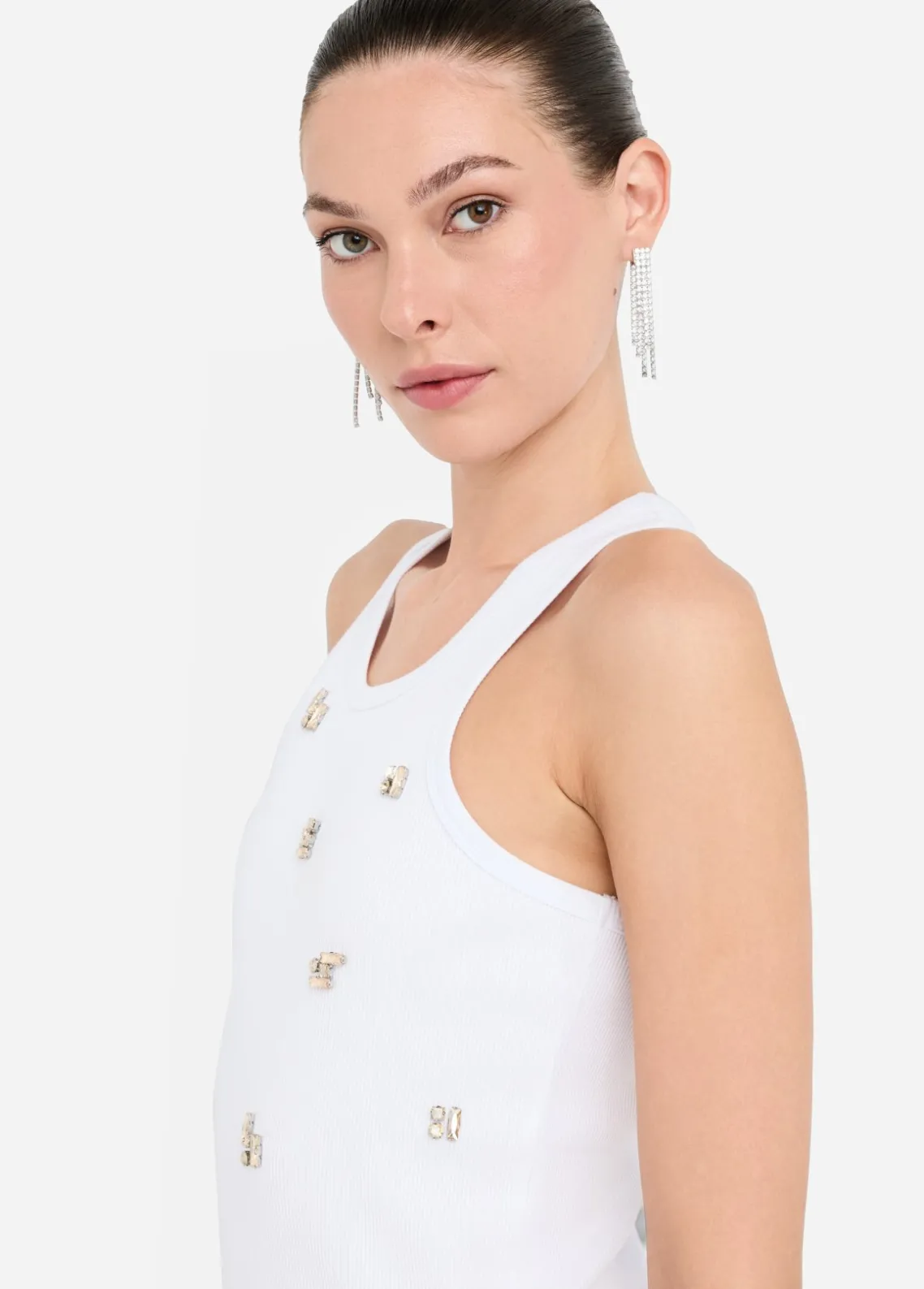 Liu Jo Top con aplicaciones joya-Mujer Camisetas Y Tops