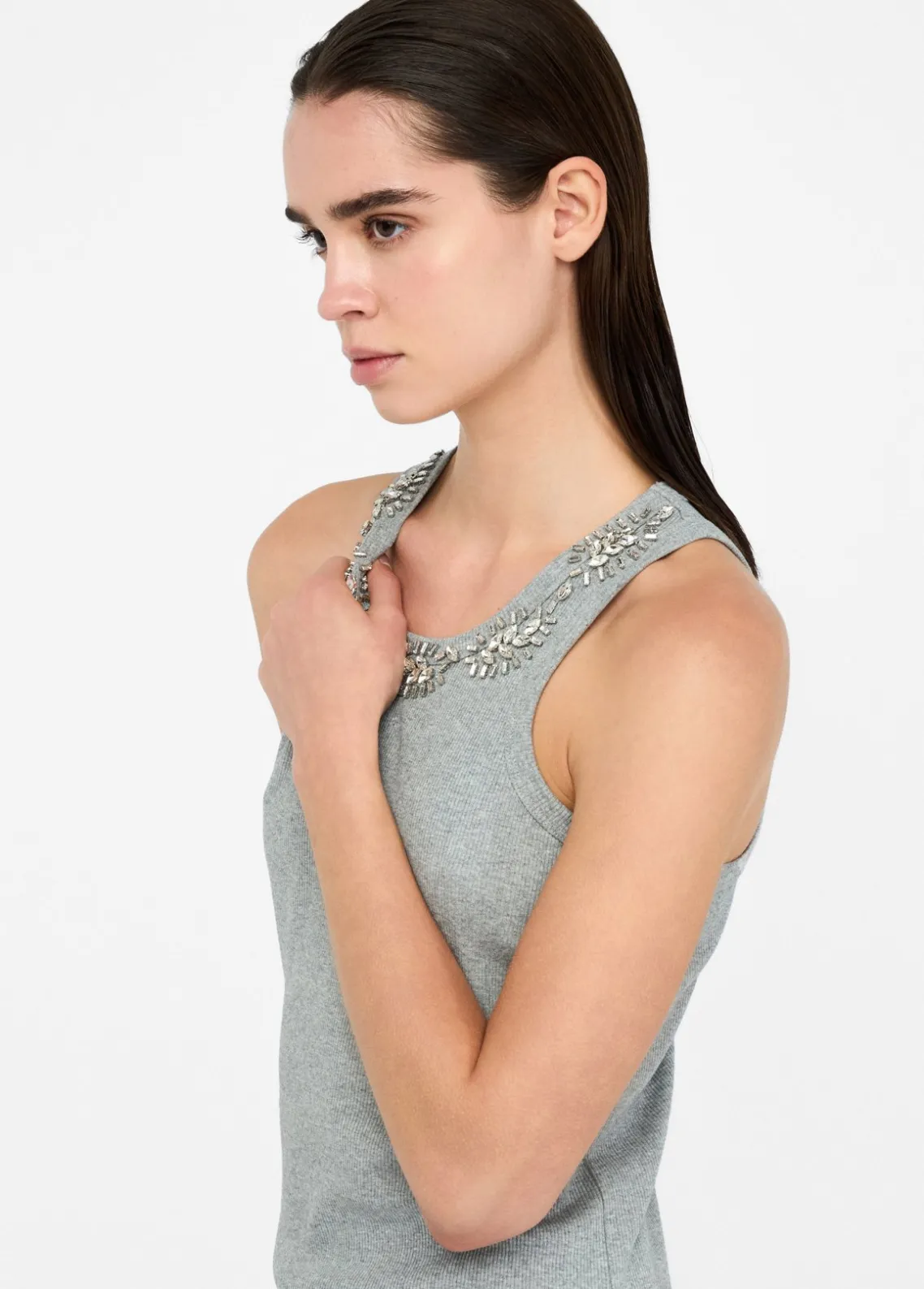 Liu Jo Top con aplicaciones joya-Mujer Camisetas Y Tops