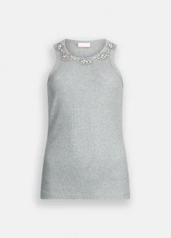 Liu Jo Top con aplicaciones joya-Mujer Camisetas Y Tops