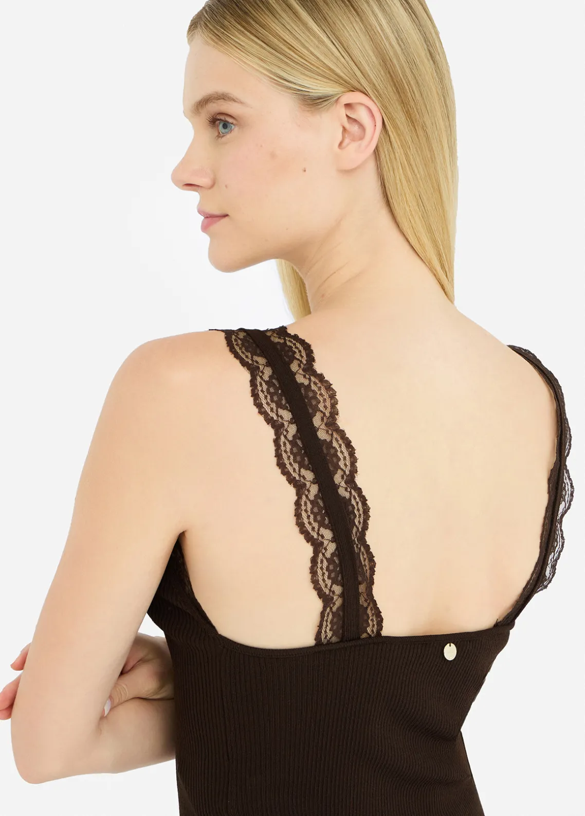 Liu Jo Top con detalles de encaje-Mujer Camisetas Y Tops
