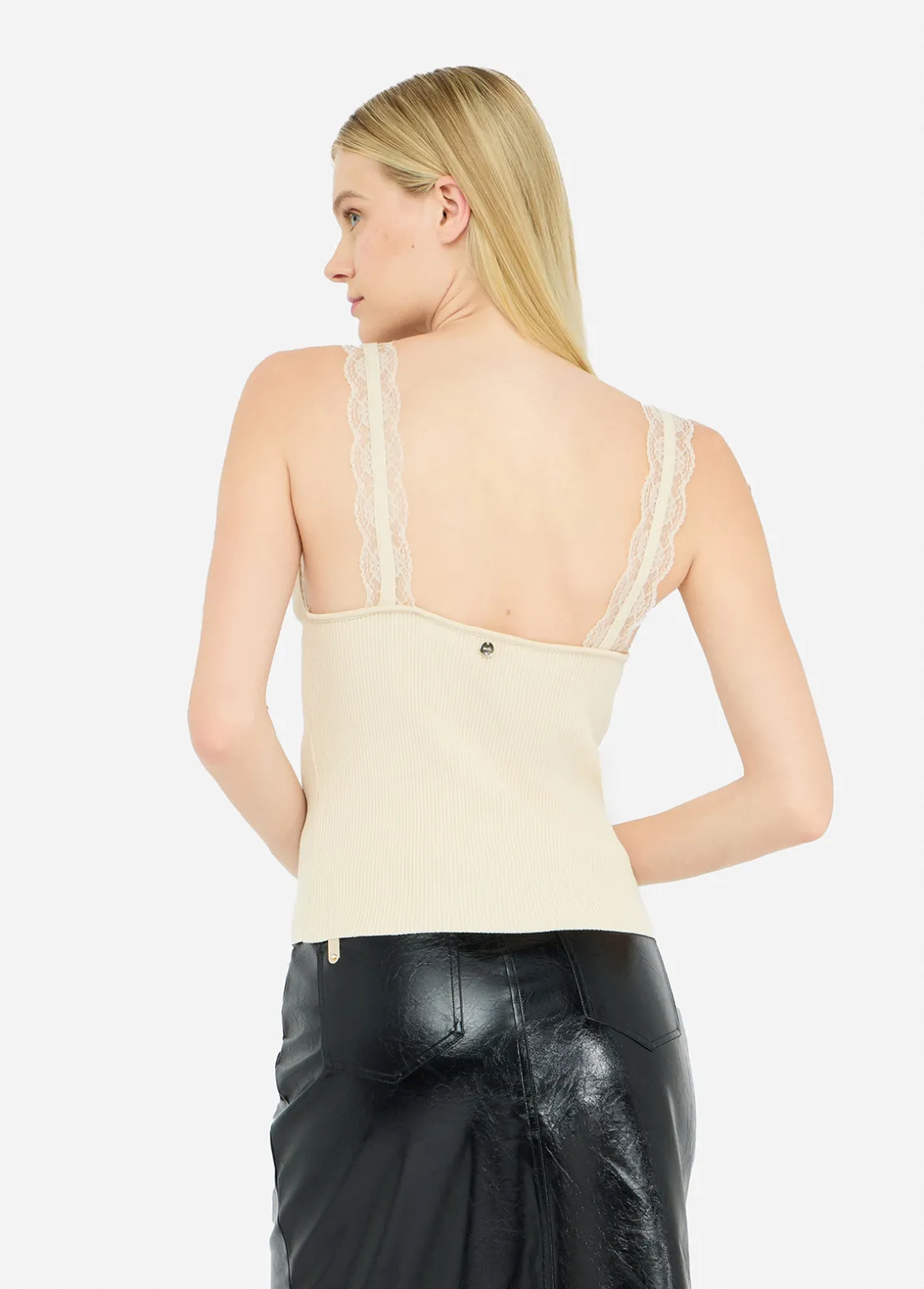 Liu Jo Top con detalles de encaje-Mujer Camisetas Y Tops