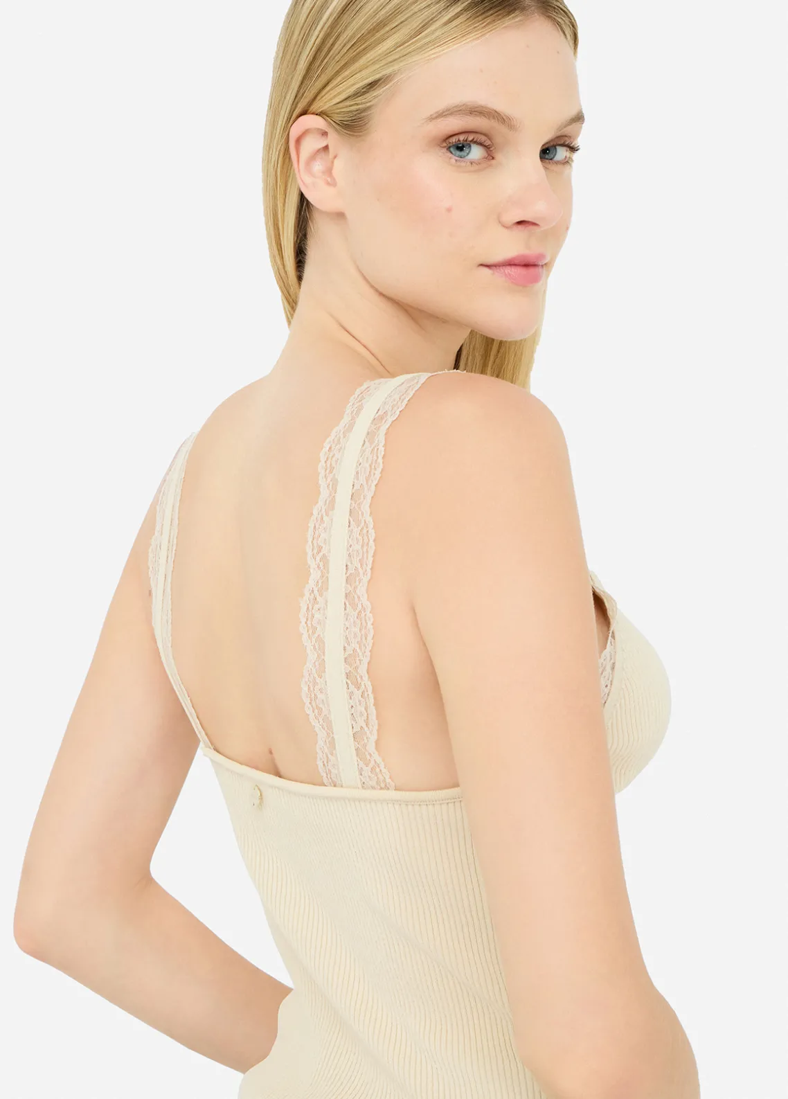 Liu Jo Top con detalles de encaje-Mujer Camisetas Y Tops