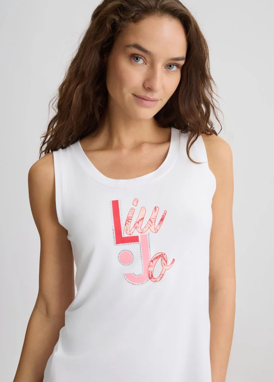 Liu Jo Top con logotipo y strass-Mujer Moda Baño|Camisetas Y Tops