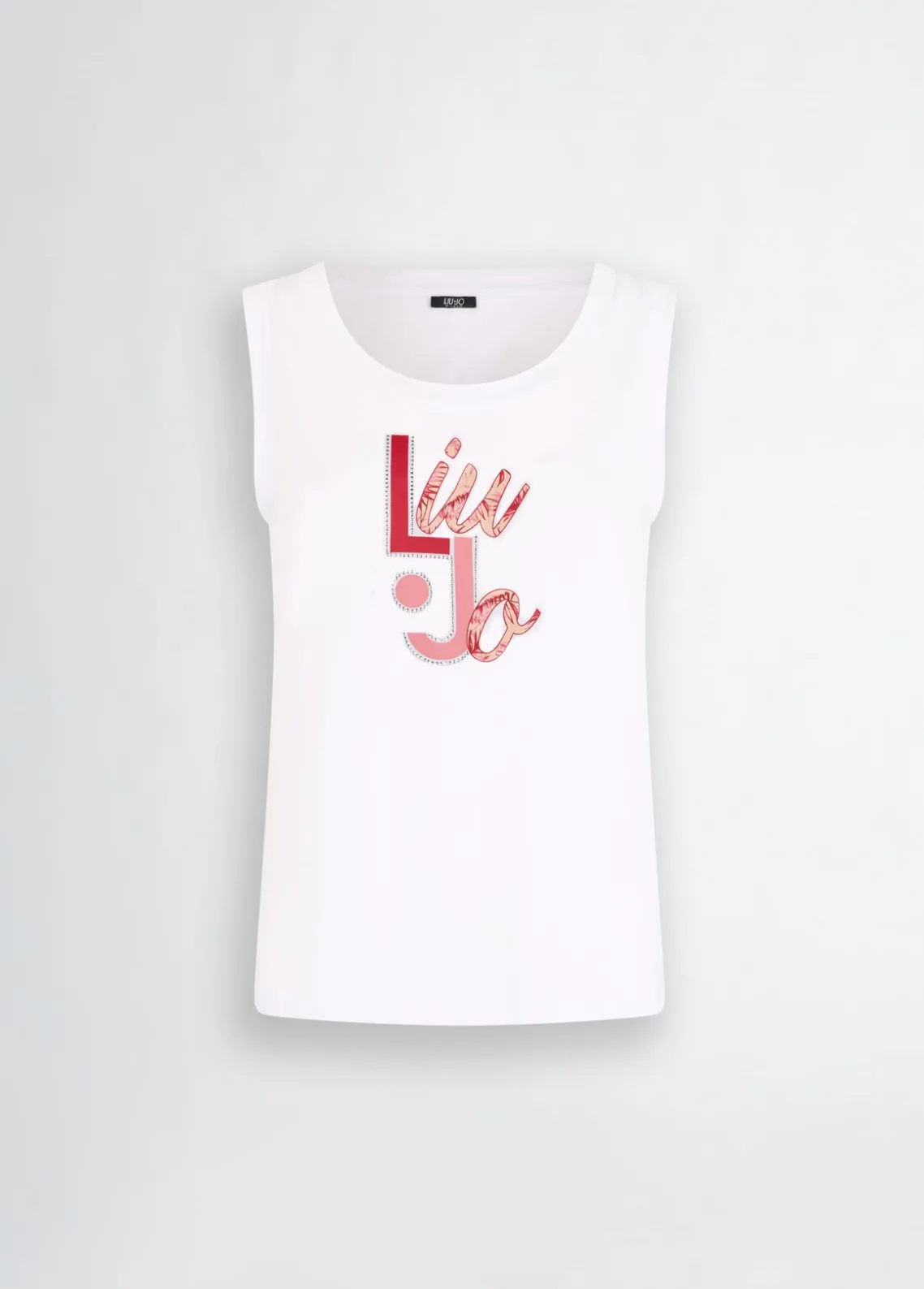 Liu Jo Top con logotipo y strass-Mujer Moda Baño|Camisetas Y Tops