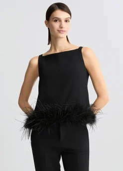 Liu Jo Top con Plumas-Mujer Camisetas Y Tops|Ceremonia