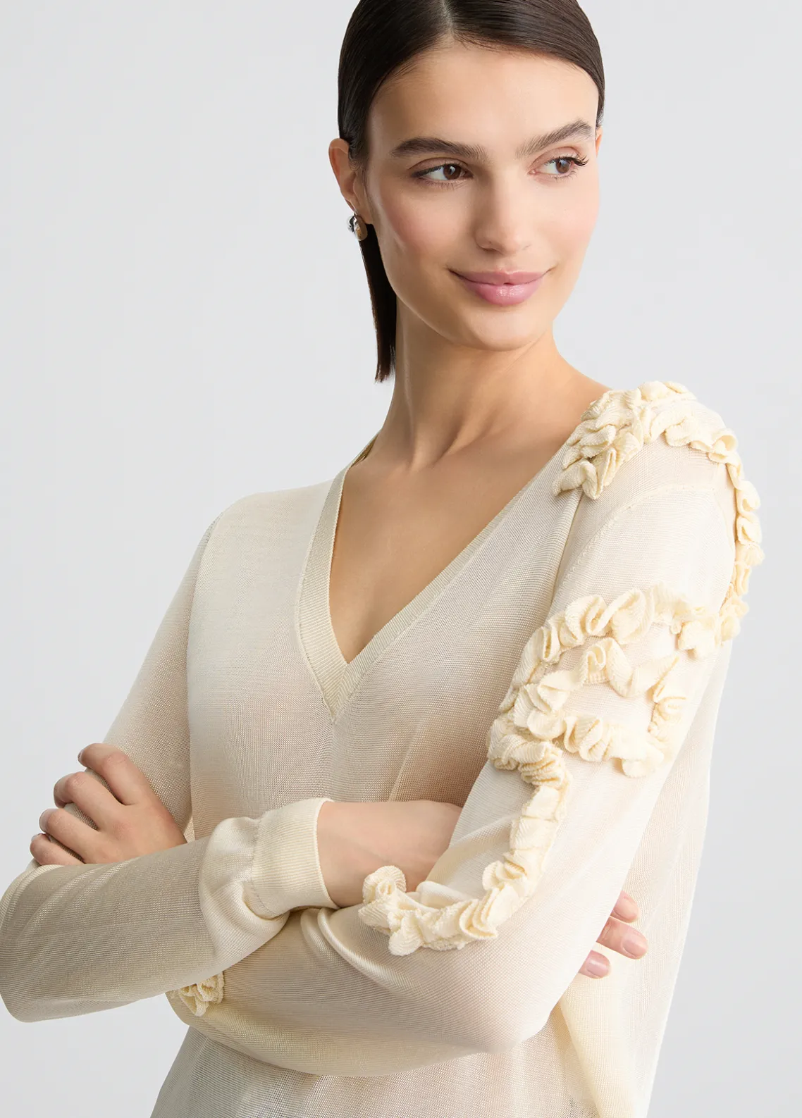 Liu Jo Top con volantes-Mujer Cárdigans Y Jerséis