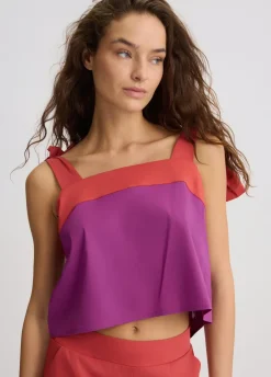Liu Jo Top de algodón con lacitos-Mujer Moda Baño|Camisetas Y Tops