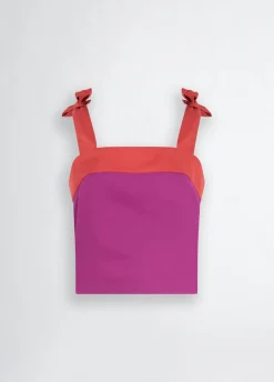 Liu Jo Top de algodón con lacitos-Mujer Moda Baño|Camisetas Y Tops