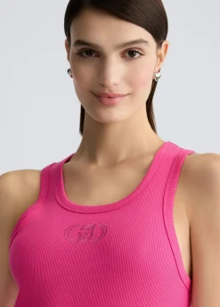 Liu Jo Top de algodón con logotipo-Mujer Camisetas Y Tops
