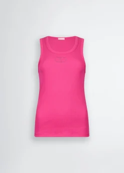 Liu Jo Top de algodón con logotipo-Mujer Camisetas Y Tops