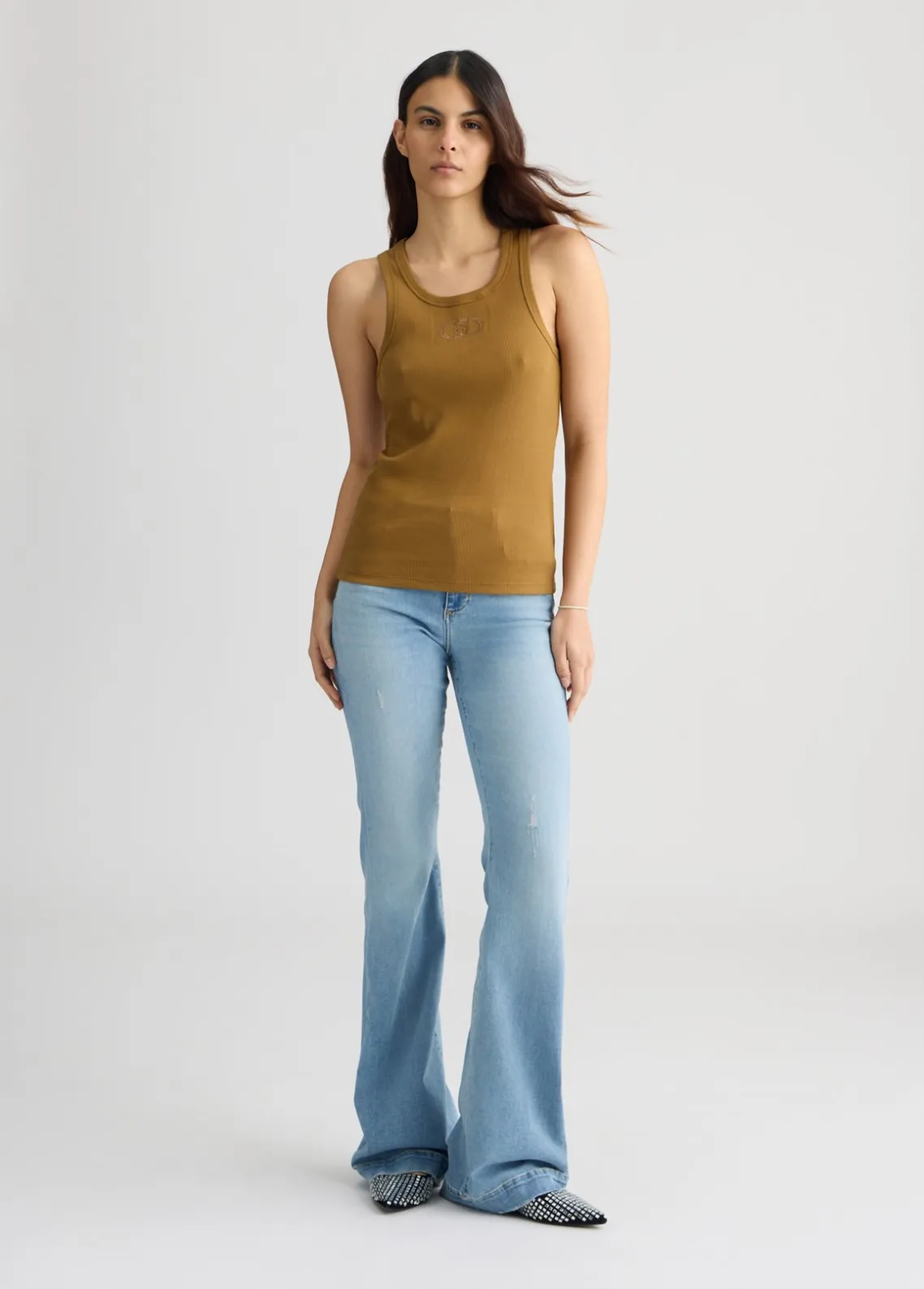 Liu Jo Top de algodón con logotipo-Mujer Camisetas Y Tops