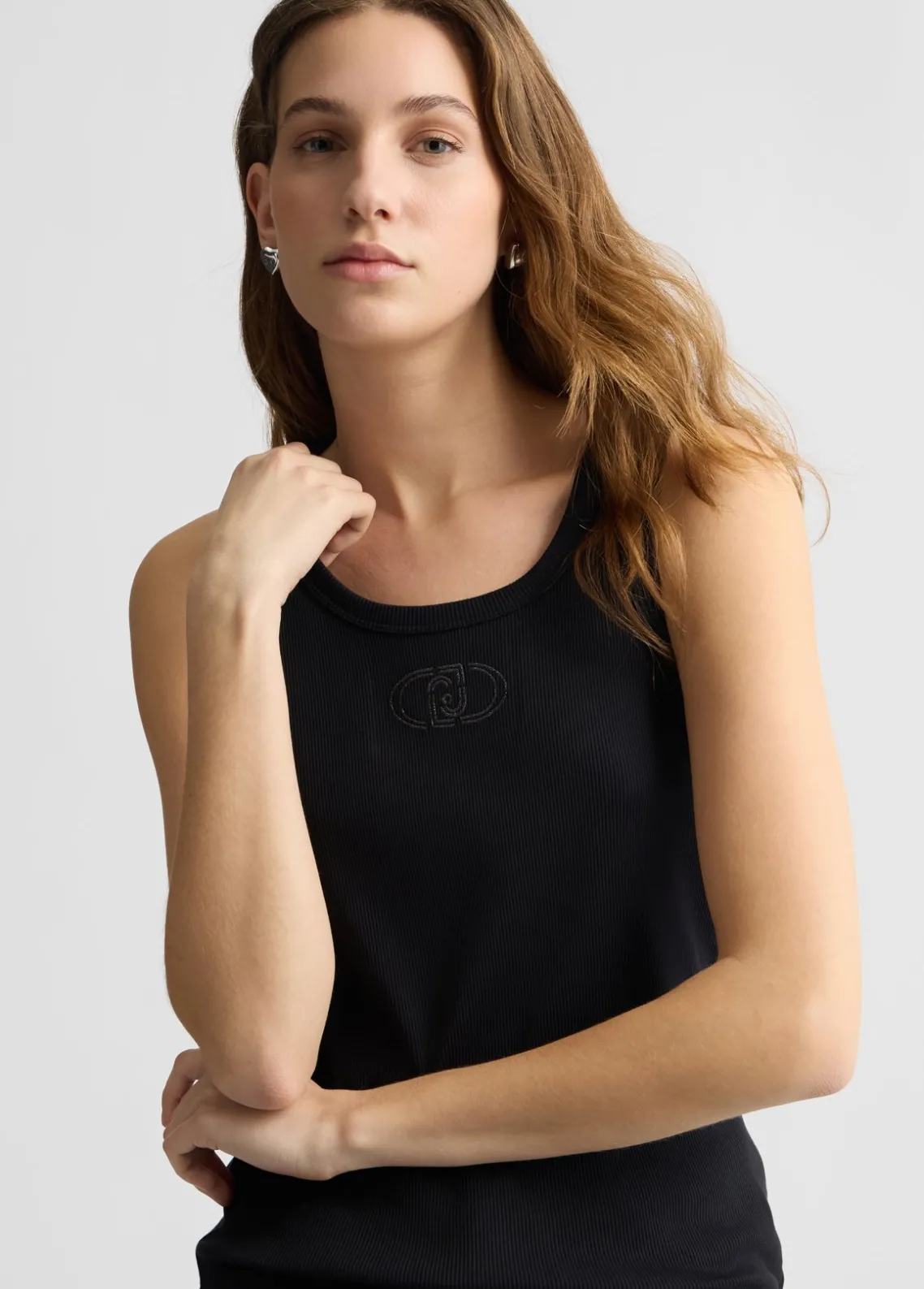 Liu Jo Top de algodón con logotipo-Mujer Camisetas Y Tops