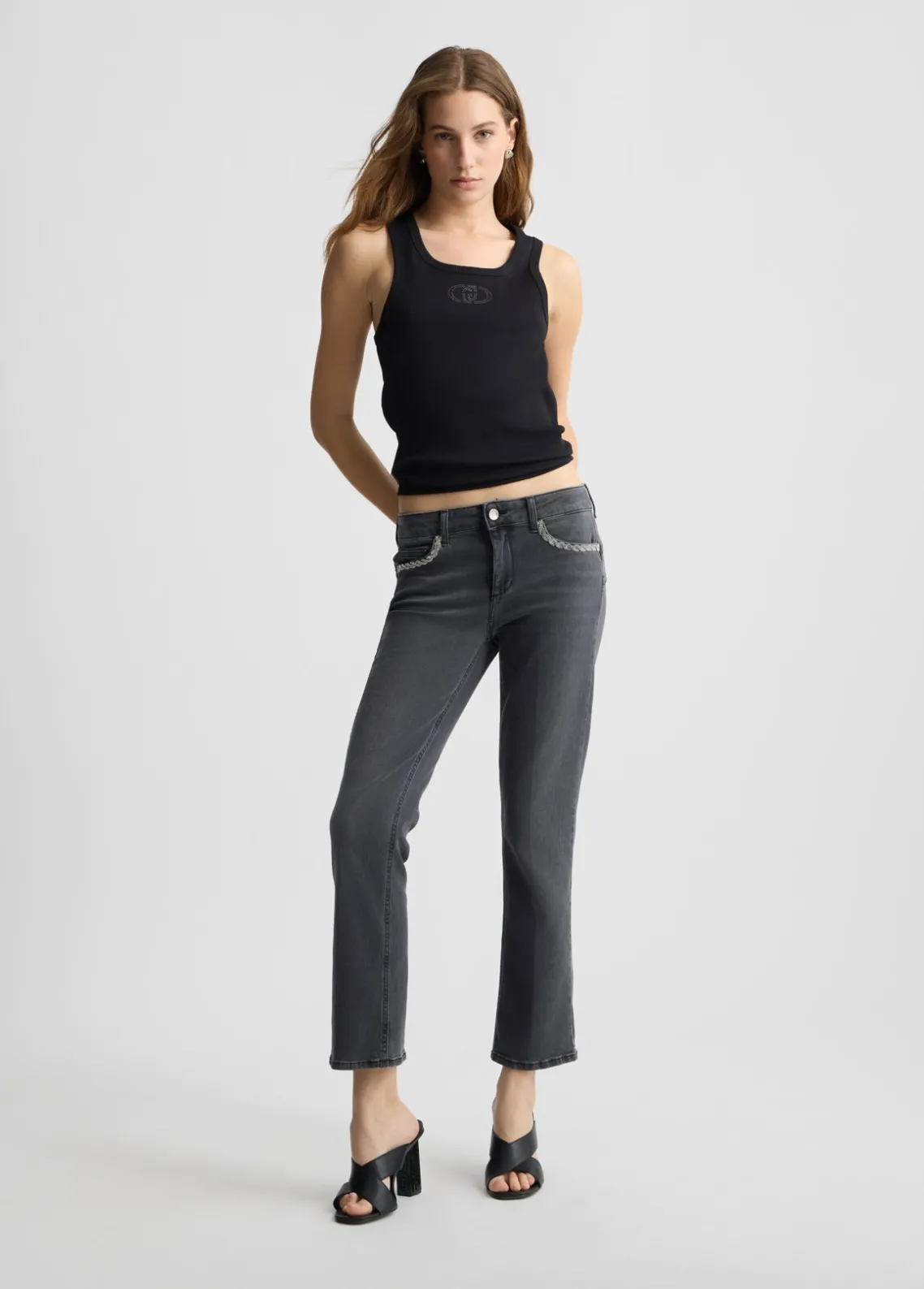 Liu Jo Top de algodón con logotipo-Mujer Camisetas Y Tops
