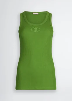 Liu Jo Top de algodón con logotipo-Mujer Camisetas Y Tops