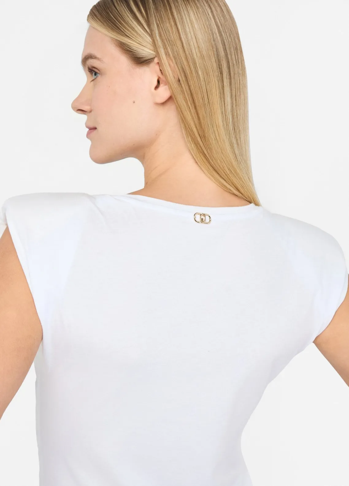 Liu Jo Top de algodón con strass-Mujer Camisetas Y Tops