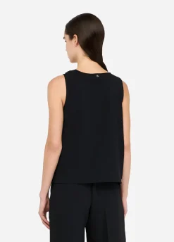 Liu Jo Top de algodón y georgette-Mujer Camisetas Y Tops