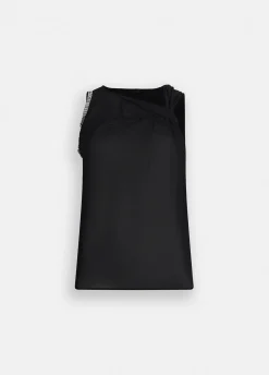 Liu Jo Top de algodón y georgette-Mujer Camisetas Y Tops