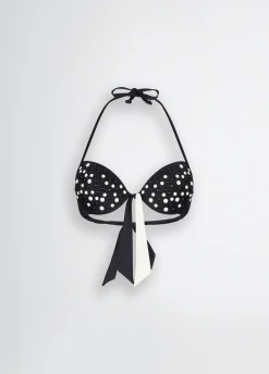 Liu Jo Top de bikini push-up con perlas-Mujer Moda Baño