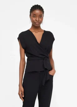 Liu Jo Top de crepé de China-Mujer Camisetas Y Tops
