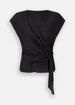 Liu Jo Top de crepé de China-Mujer Camisetas Y Tops