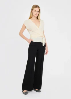 Liu Jo Top de crepé de China-Mujer Camisetas Y Tops