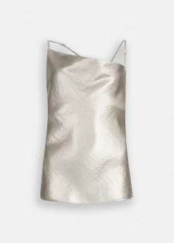 Liu Jo Top de crepé laminado-Mujer Camisetas Y Tops|Ceremonia