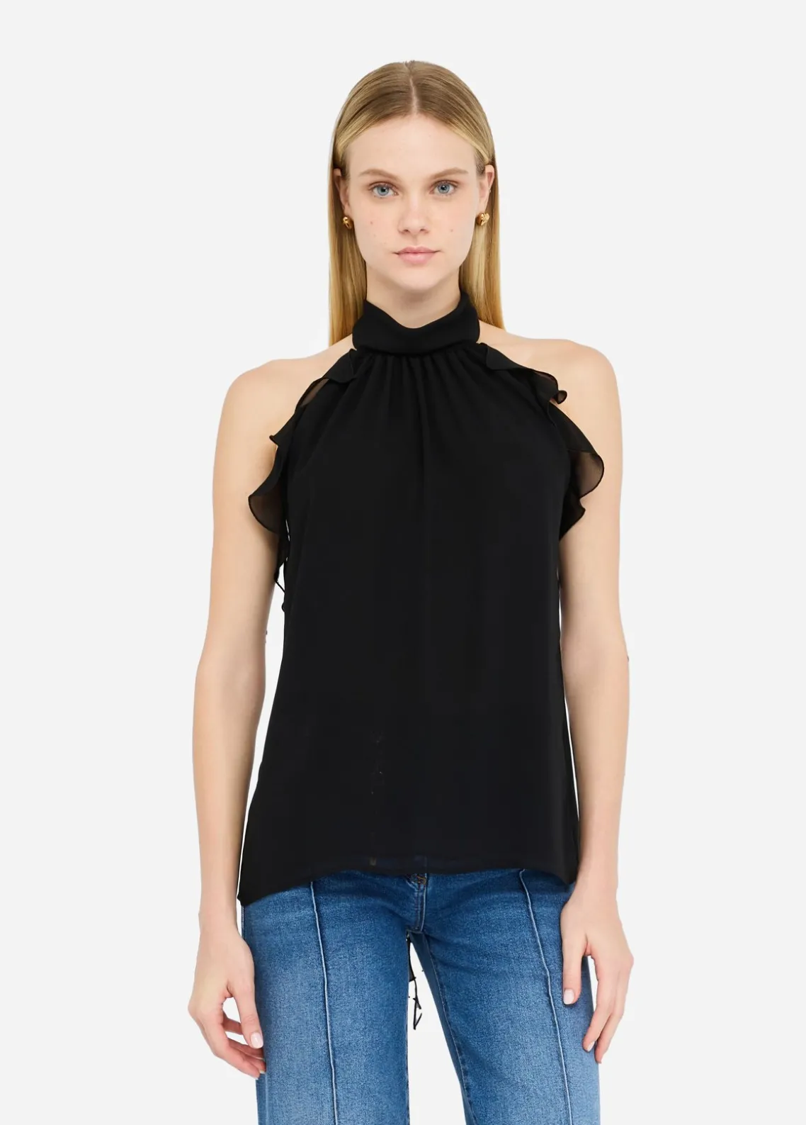 Liu Jo Top de fiesta de tejido georgette-Mujer Camisetas Y Tops|Ceremonia
