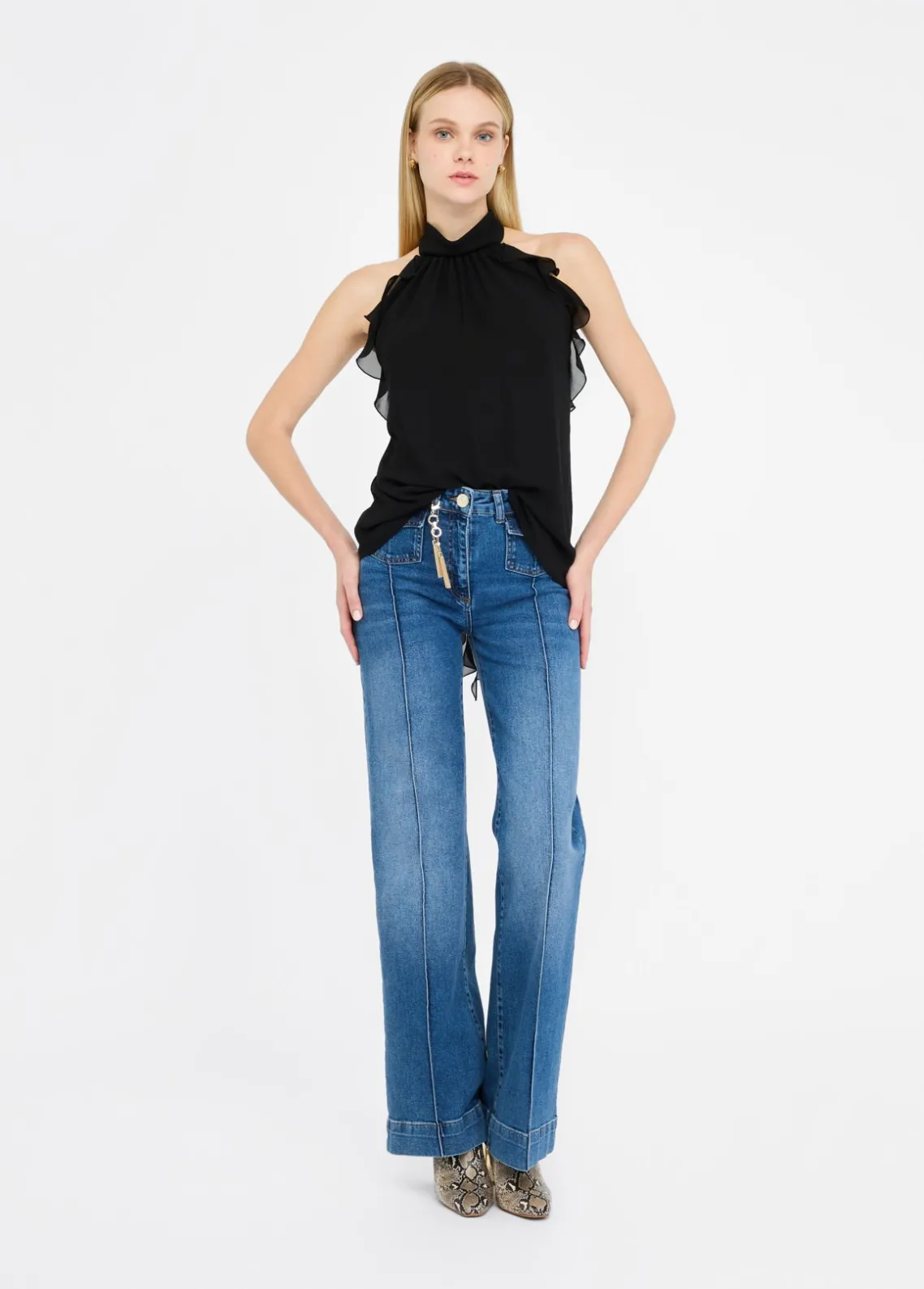 Liu Jo Top de fiesta de tejido georgette-Mujer Camisetas Y Tops|Ceremonia