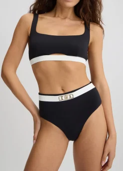 Liu Jo Top de playa y braguita de cintura alta-Mujer Moda Baño