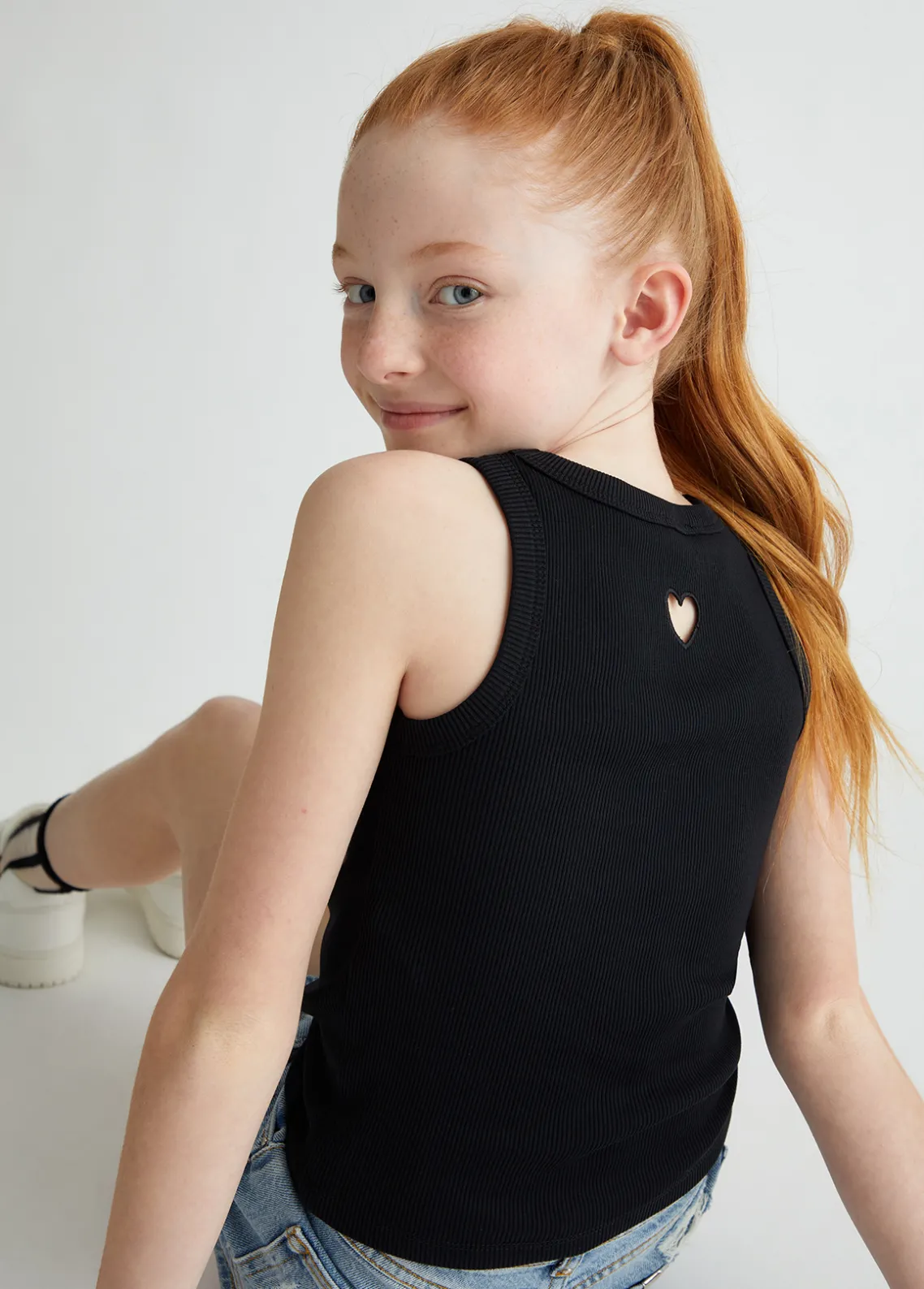 Liu Jo Top de punto canalé de algodón- Camisetas