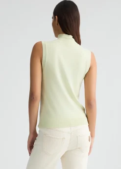 Liu Jo Top de punto con logotipo y strass-Mujer Cárdigans Y Jerséis