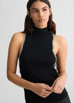 Liu Jo Top de punto con strass-Mujer Cárdigans Y Jerséis