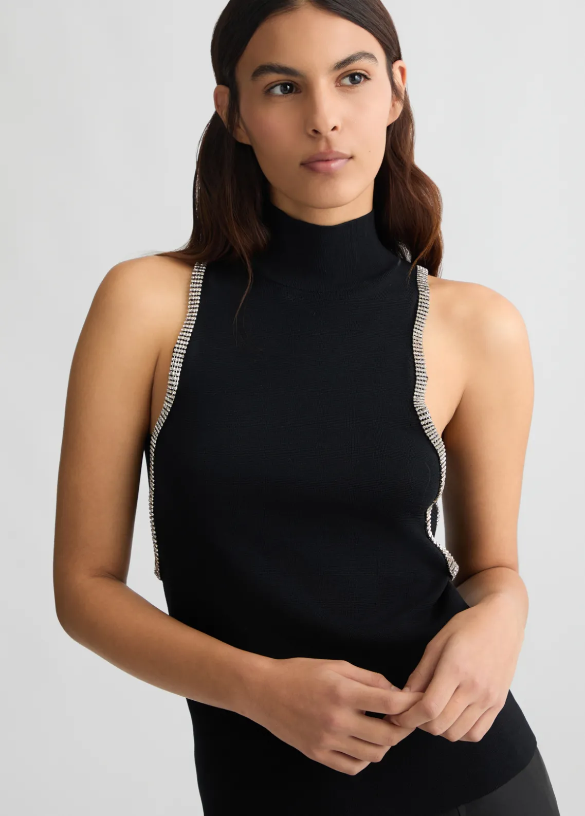 Liu Jo Top de punto con strass-Mujer Cárdigans Y Jerséis