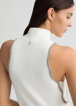 Liu Jo Top de punto con strass-Mujer Cárdigans Y Jerséis