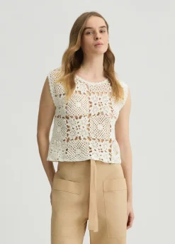 Liu Jo Top de punto crochet-Mujer Cárdigans Y Jerséis
