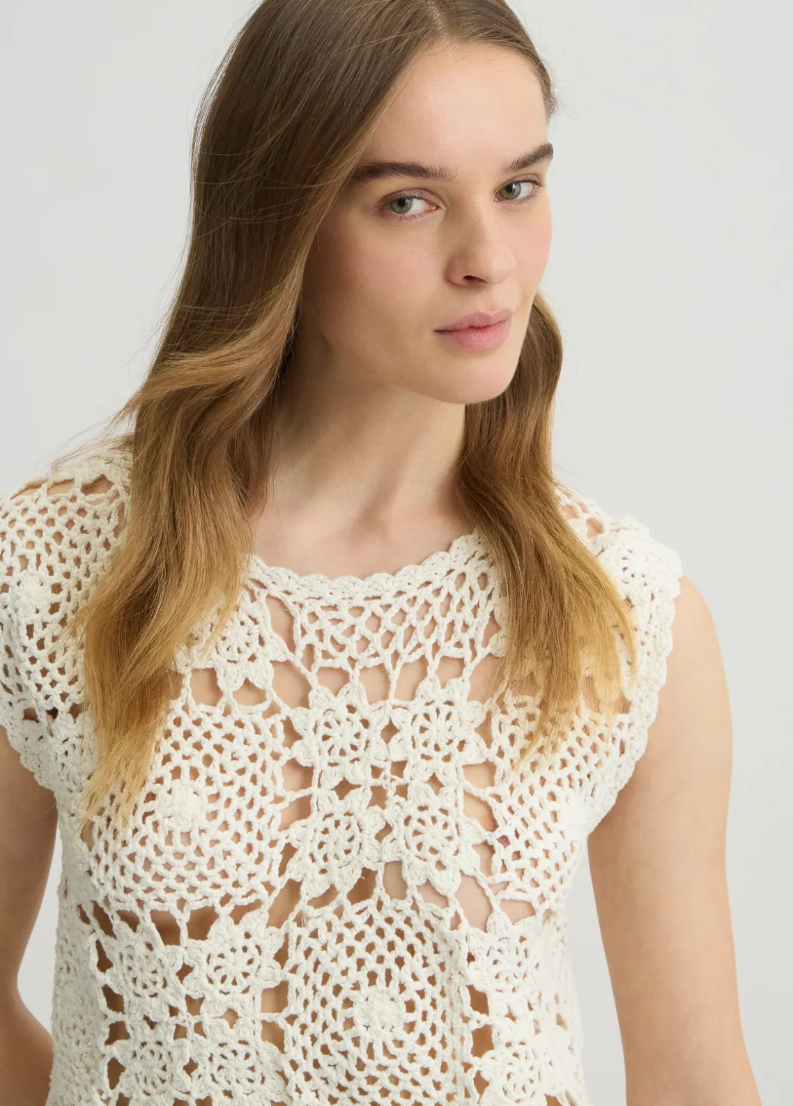 Liu Jo Top de punto crochet-Mujer Cárdigans Y Jerséis